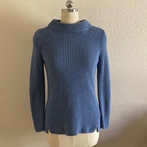 Talbots Slate Blue Cotton Knit Sweater